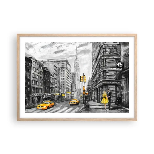 Poster in light oak frame - New York Tale - 70x50 cm