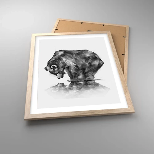 Poster in light oak frame - Nice to See Someone Close - 40x50 cm