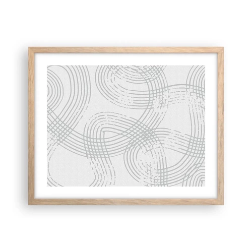 Poster in light oak frame - No Straight Line - 50x40 cm