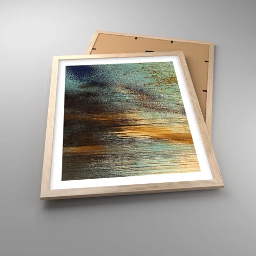 Poster in light oak frame - Non-accidental Colourful Composition - 40x50 cm