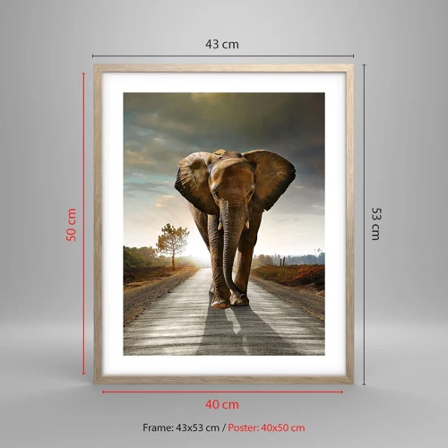 Poster in light oak frame - Not in a China Shop - 40x50 cm