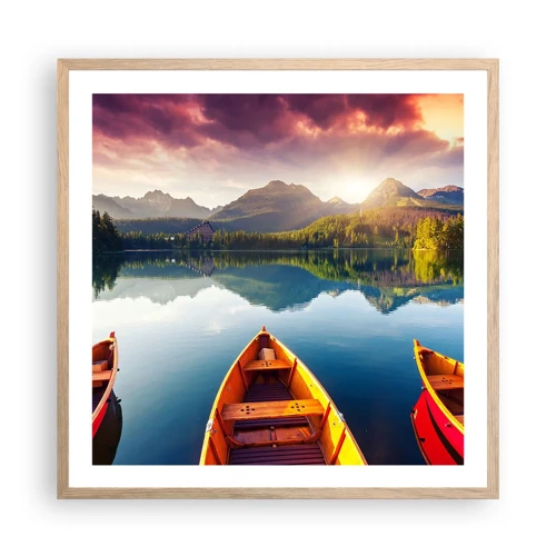 Poster in light oak frame - Nothing against Nature - 60x60 cm