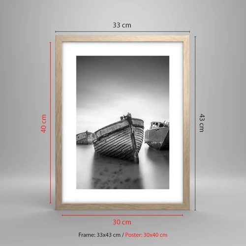 Poster in light oak frame - Now Only a Memory - 30x40 cm