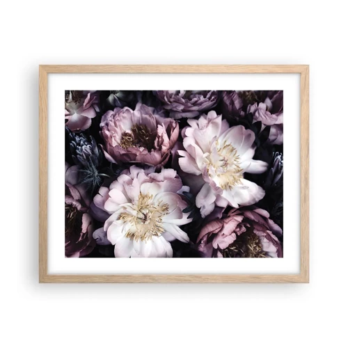 Poster in light oak frame - Old Style Bouquet - 50x40 cm