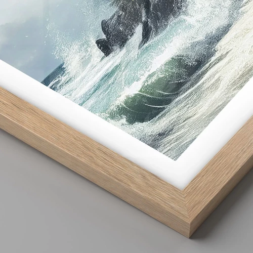 Poster in light oak frame - On a Tropical Shore - 40x50 cm