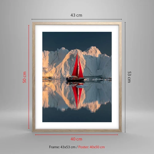 Poster in light oak frame - On the Edge of the World - 40x50 cm