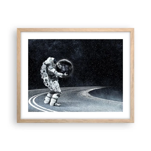 Poster in light oak frame - On the Milky Way - 50x40 cm