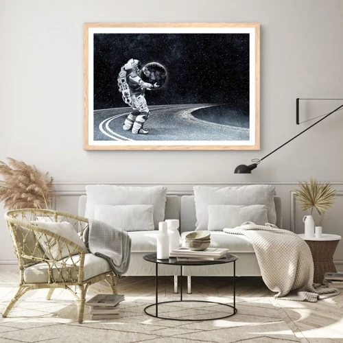 Poster in light oak frame - On the Milky Way - 50x40 cm
