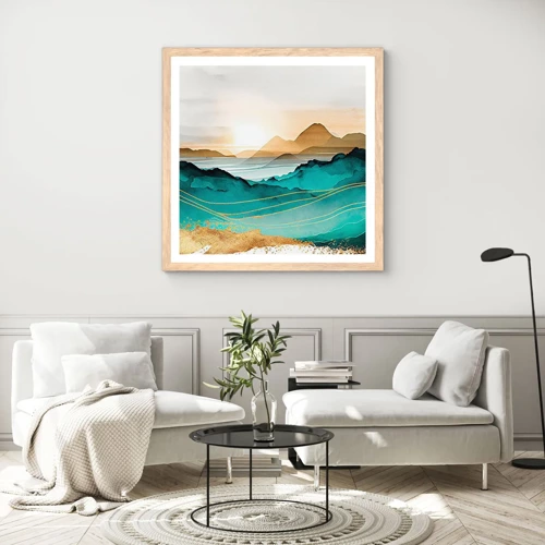 Poster in light oak frame - On the Verge of Abstract - Landscape - 30x30 cm