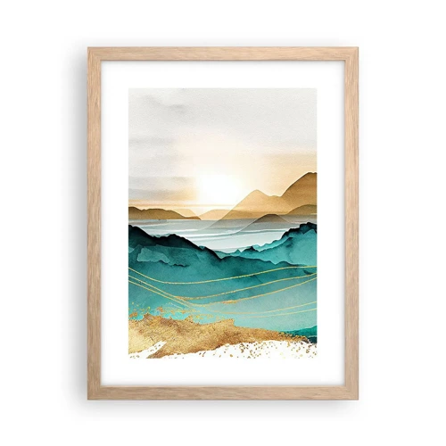 Poster in light oak frame - On the Verge of Abstract - Landscape - 30x40 cm