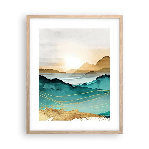 Poster in light oak frame - On the Verge of Abstract - Landscape - 40x50 cm