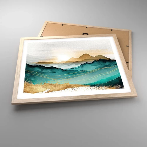 Poster in light oak frame - On the Verge of Abstract - Landscape - 50x40 cm