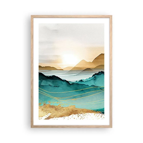 Poster in light oak frame - On the Verge of Abstract - Landscape - 50x70 cm
