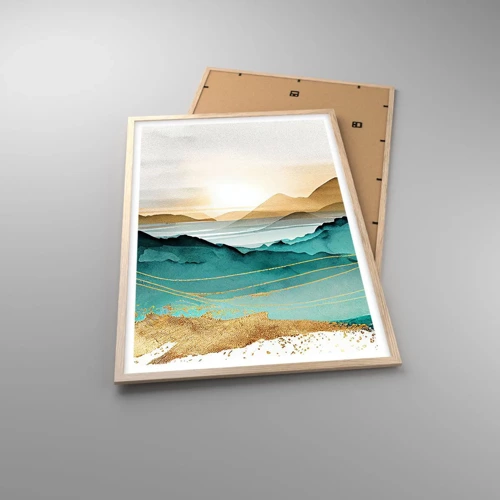 Poster in light oak frame - On the Verge of Abstract - Landscape - 61x91 cm