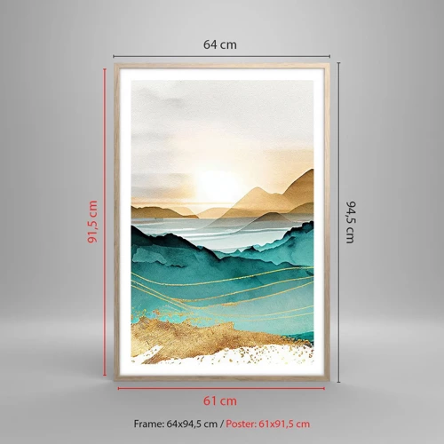 Poster in light oak frame - On the Verge of Abstract - Landscape - 61x91 cm