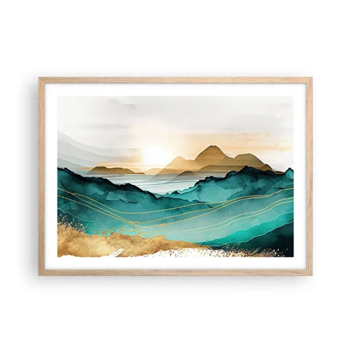 Poster in light oak frame - On the Verge of Abstract - Landscape - 70x50 cm