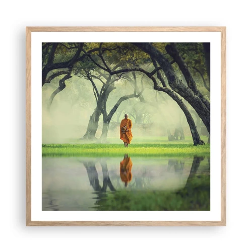 Poster in light oak frame - On the Way to Enlightenment - 60x60 cm