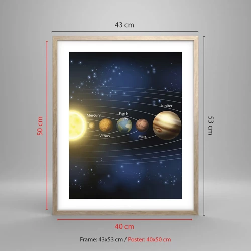 Poster in light oak frame - One in Ten - 40x50 cm