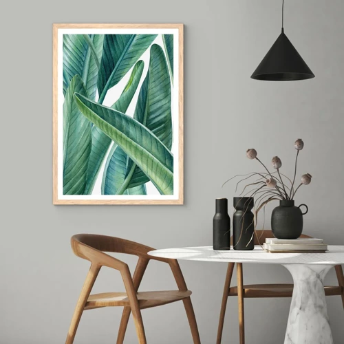 Poster in light oak frame - Only Green Itself - 30x40 cm