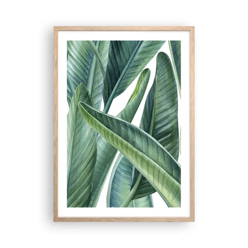 Poster in light oak frame - Only Green Itself - 50x70 cm