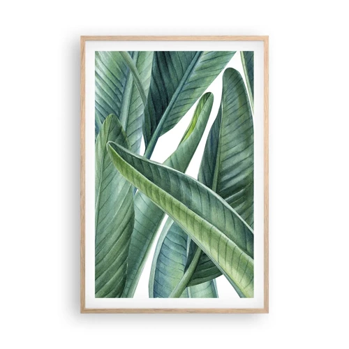 Poster in light oak frame - Only Green Itself - 61x91 cm