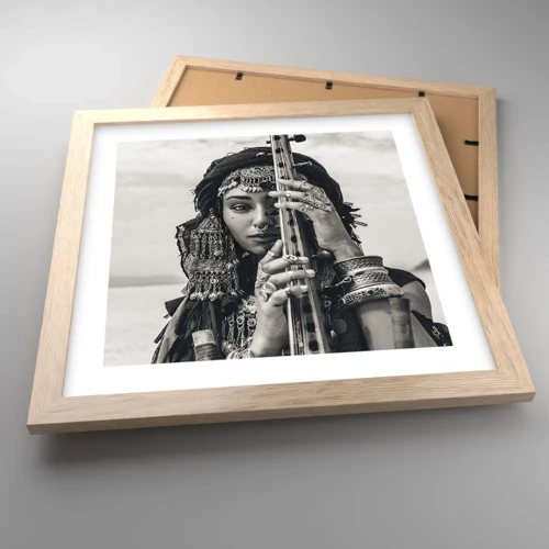 Poster in light oak frame - Only Music of the Orient - 30x30 cm