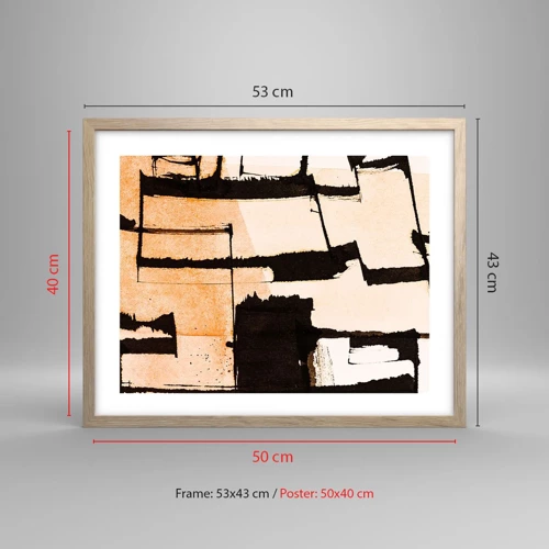 Poster in light oak frame - Order After All - 50x40 cm