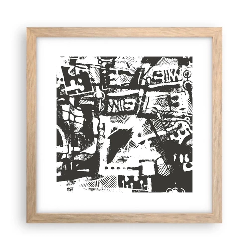 Poster in light oak frame - Order or Chaos? - 30x30 cm