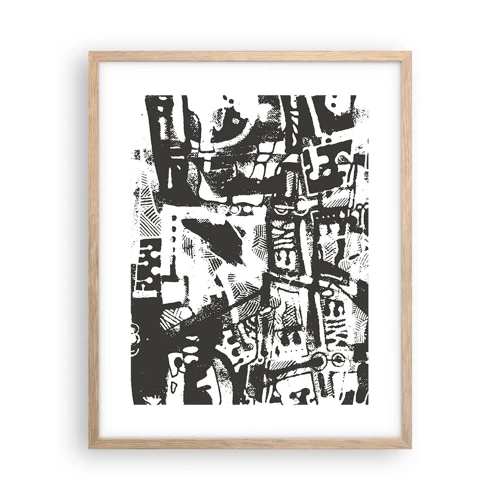 Poster in light oak frame - Order or Chaos? - 40x50 cm