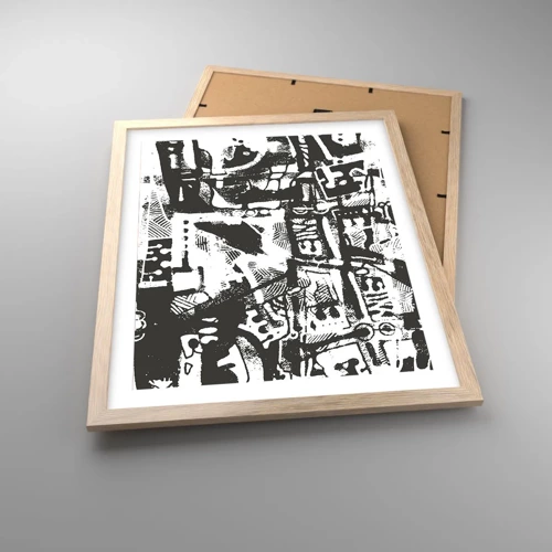 Poster in light oak frame - Order or Chaos? - 40x50 cm