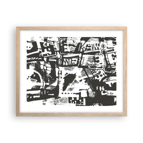 Poster in light oak frame - Order or Chaos? - 50x40 cm