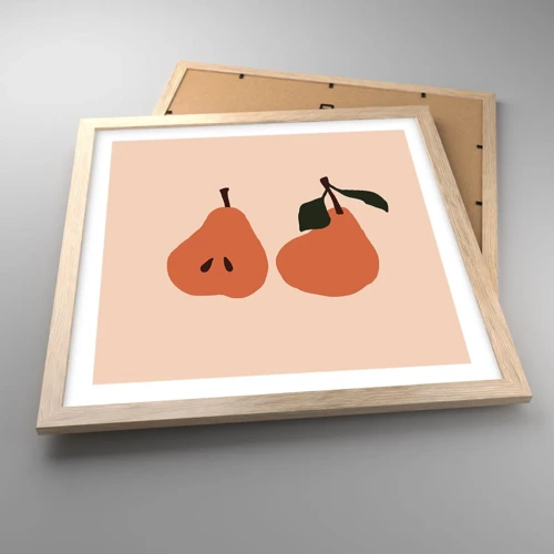 Poster in light oak frame - Overly Sweet - 40x40 cm