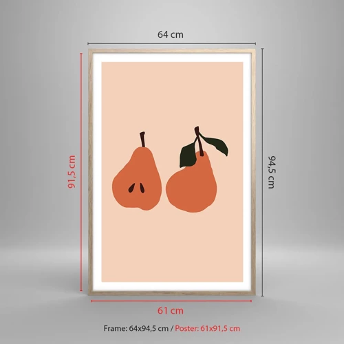 Poster in light oak frame - Overly Sweet - 61x91 cm