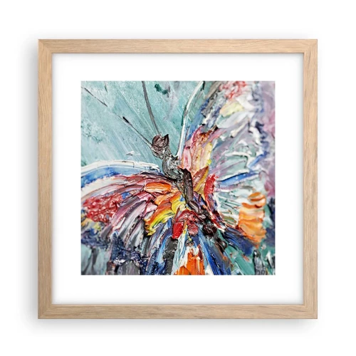 Poster in light oak frame - Painted by Nature - 30x30 cm