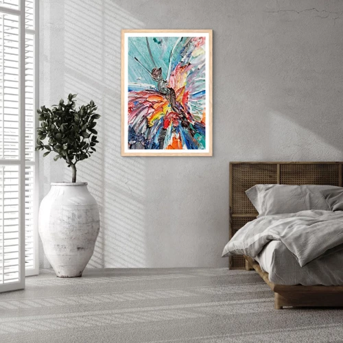 Poster in light oak frame - Painted by Nature - 50x70 cm