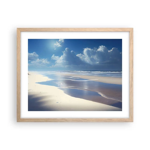 Poster in light oak frame - Paradise Holiday - 50x40 cm