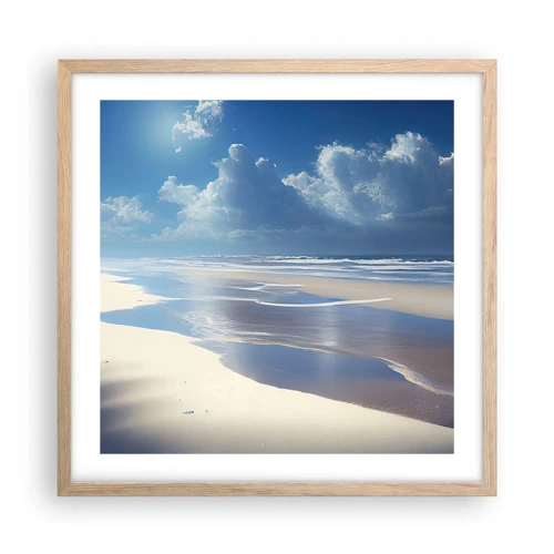 Poster in light oak frame - Paradise Holiday - 50x50 cm