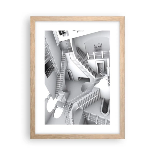 Poster in light oak frame - Paradoxes of Space - 30x40 cm