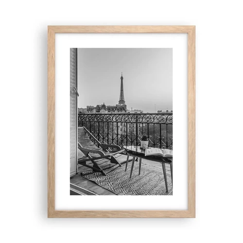 Poster in light oak frame - Parisian Afternoon - 30x40 cm