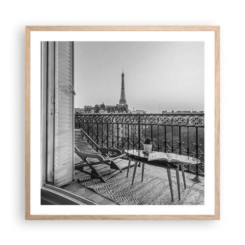 Poster in light oak frame - Parisian Afternoon - 60x60 cm