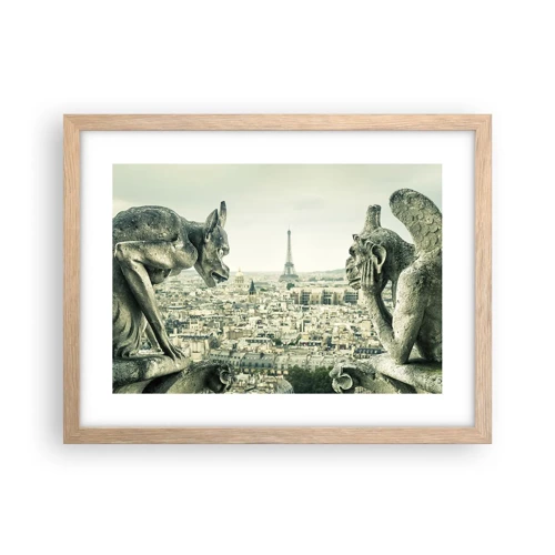 Poster in light oak frame - Parisian Talks - 40x30 cm