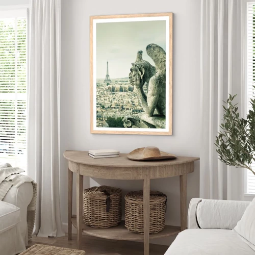 Poster in light oak frame - Parisian Talks - 40x50 cm