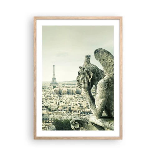 Poster in light oak frame - Parisian Talks - 50x70 cm