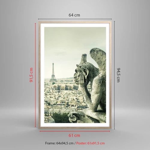 Poster in light oak frame - Parisian Talks - 61x91 cm