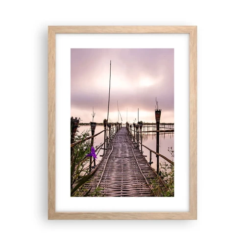 Poster in light oak frame - Peace and Quiet of Asia - 30x40 cm