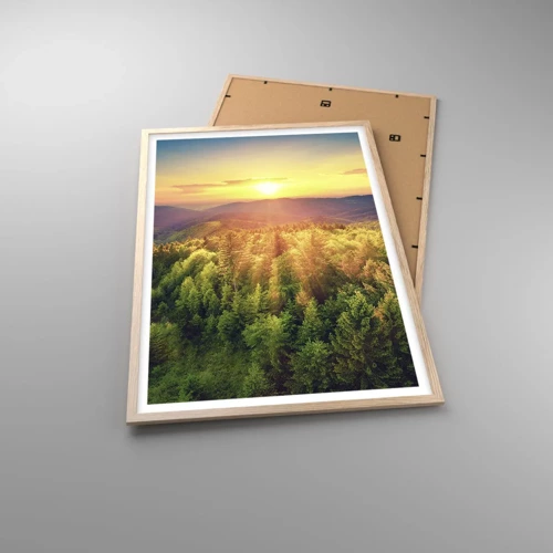 Poster in light oak frame - Peaks and Summits - 61x91 cm