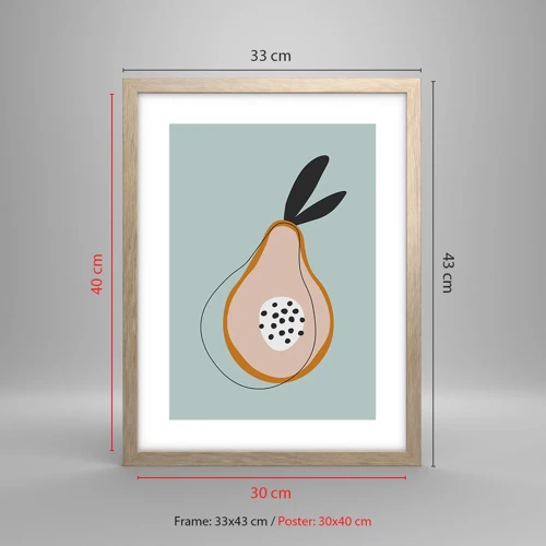 Poster in light oak frame - Penetrating the Nature of Things - 30x40 cm