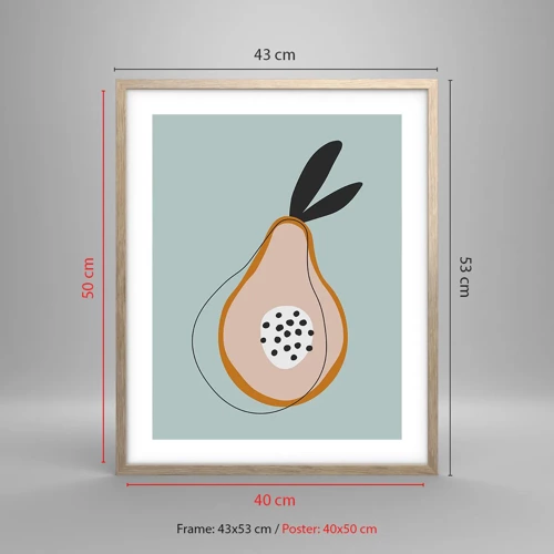 Poster in light oak frame - Penetrating the Nature of Things - 40x50 cm