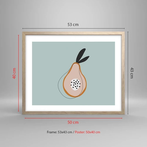 Poster in light oak frame - Penetrating the Nature of Things - 50x40 cm