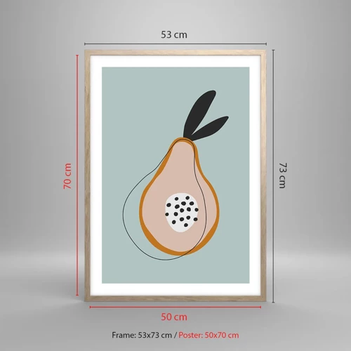 Poster in light oak frame - Penetrating the Nature of Things - 50x70 cm